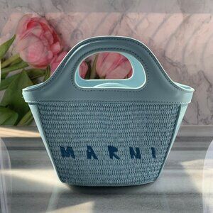💎 MARNI women's straw shoulder bag for daily use on summer vacation💎